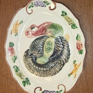 Vintage California Pottery Turkey Platter
